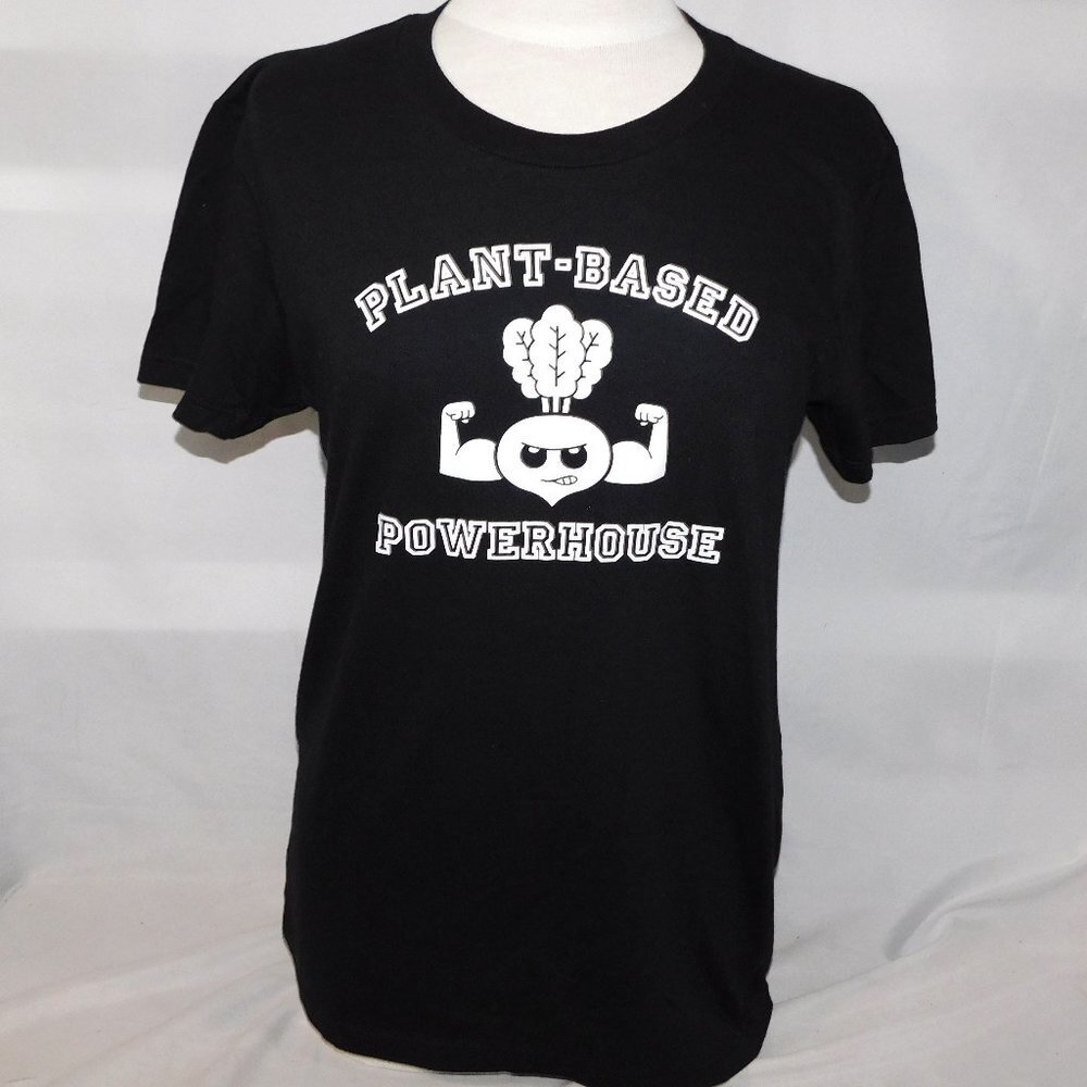 Plant Based Power House Sick On Sin Vegan Vegetarian Womens XL Graphic T Shirt